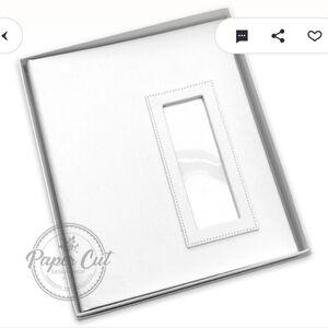 Photo Booth Album Slip-in Album WHITE with Storage Box Wedding Album Guestbook